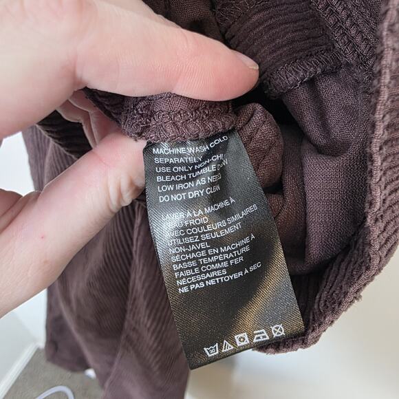 BDG Dark Brown Corduroy Grunge School Trendy High Rise Wide Leg‎ Pants Size 26 - Picture 6 of 9